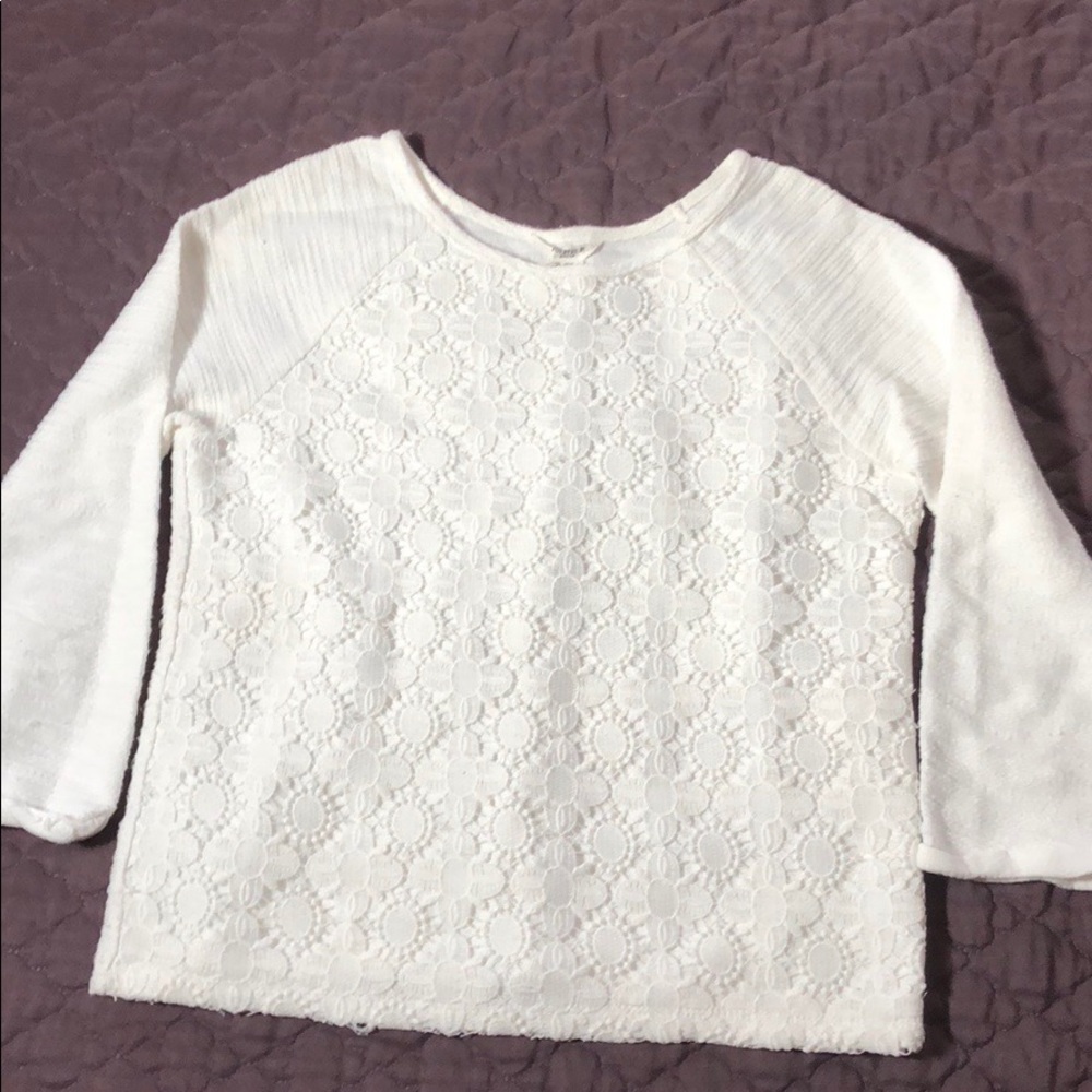 Forever 21-Girls white lace sweater-size 13/14